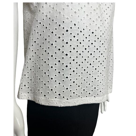 Joie Embroidered Blouse White Ruffles sleeve Size XS short Sleeve NWT - Picture 8 of 12